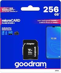 Goodram M1AA-2560R12 256GB Micro SD Kart 100MB  Class 10 UHS-I U1 - 1